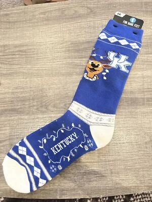 Kentucky Wildcats Ugly Holiday Christmas Sweater Mens Crew Socks Large (10-13) - Image 1 of 4