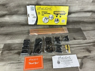 Fishing Rod Rack, Rush Creek 40-0004, 6 Rod, 3-In-1 Wall/Ceiling - Image 1 of 4