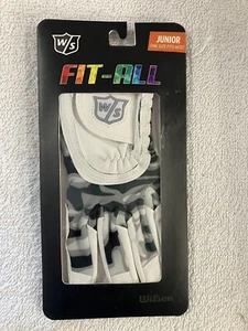 Wilson Staff Fit All White -  Black & Grey Camo Junior Golf Glove,Left Hand - Picture 1 of 2