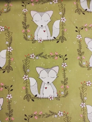 Michael Miller Foxes Curiousity by Sandra Clemons 100% Cotton Fabric, per 50cm - Image 1 of 4