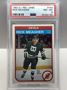 1982-83 O PEE CHEE RICK MEAGER #144 RC PSA 8 - Bild 1 von 2
