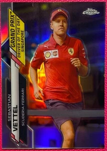Tarjeta refractor Topps Chrome Formula 1 2020, Vettel #168 (Driver of Day) - Imagen 1 de 2