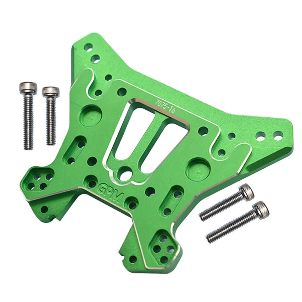 Placa amortiguadora trasera GPM aluminio 7075-T6 verde: trineo Traxxas 1/8 4x4 Foto 1 de 1