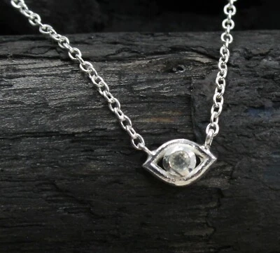 Collana Zirconi Malocchio 16+2" Argento Sterling 925 Gioielli Protettivi Rega... - Immagine 1 di 4