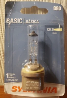 Bombilla de lámpara halógena Sylvania modelo básico 880 12,8 voltios 26,9 vatios fijación de faros Foto 1 de 2