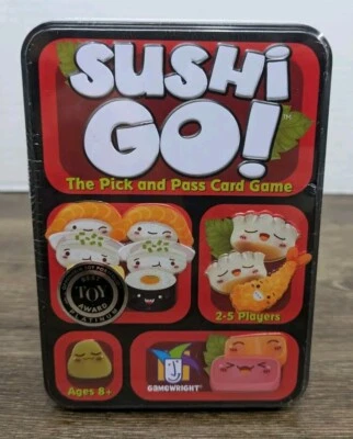 Sushi Go! The Pick And Pass Card Game Gamewright Tin Metal Case Box 2014 - NEW - Image 1 of 4