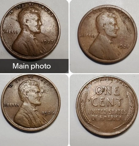 Lot of 4- Die cracked and elimination error Lincoln Wheat Cent#94 Cover