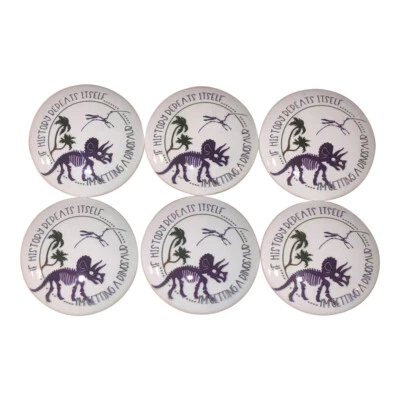 Set of 6 Dinosaur History Wood Cabinet Knobs  - Image 1 of 2