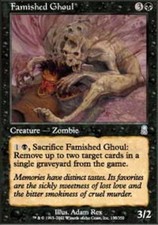 MTG magic cards 2x x2 Light Play, English Famished Ghoul Odyssey