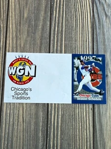 Scheda Programma Stagione Chicago Cubs 1997 Sponsorizzata da WGN Radio 720 - Foto 1 di 2
