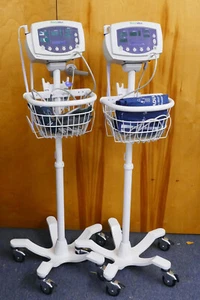 Welch Allyn 53NTO and 53STO Vital Signs Monitors w' Stands - Picture 1 of 7