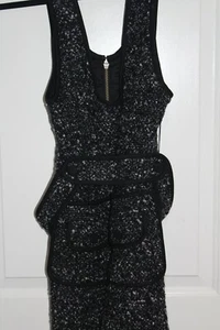 Nanette Lepore Black Speckle Wool Blend Sleeveless Dress Women's Size 2 - Picture 1 of 4