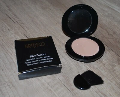 ARTDECO Silky Powder mikrofeiner Kompaktpuder in Spiegeldose mit Pinsel neu - Bild 1 von 4