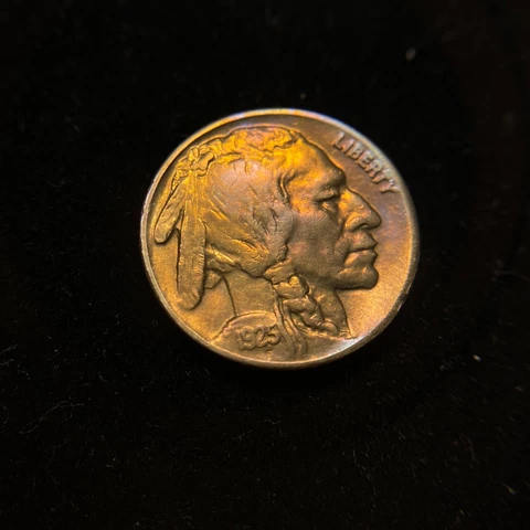 1925 S/S RPM Buffalo Nickel BU MS UNC Uncirculated Color Toning Indian Bison 5c Cover