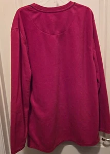  Izod Rojo Vellón Negro Costuras Mujer Grande Manga Larga Vacaciones de Navidad  - Imagen 1 de 6