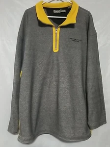 Perry Ellis Gray and Yellow 1/2 Front Zipper Closure Pullover Sweater Size 3x - Picture 1 of 18