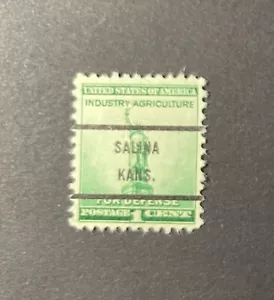 Salina, Kansas Type 71 Precancel - 1 cent Defense Issue US #899 - KS - Picture 1 of 1
