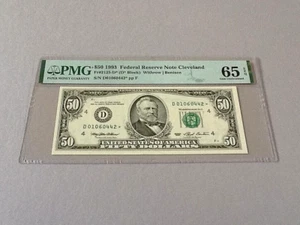 U.S. $50 FR 2125-D* - Star 1993 Fed Resv Note Cleveland (D* Block) PMG 65 EPQ - Picture 1 of 4