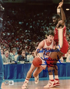 STEVE ALFORD SIGNED HANDSIGNIERT 8x10 FOTO INDIANA HOOSIERS LEGEND BECKETT BAS - Bild 1 von 2