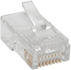 Tripp Lite RJ45 Modular Connector 4-Pair Cat5e, 100 Pack - N030-100-STR - Picture 1 of 2