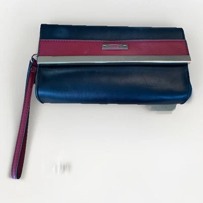 Nikky By Nicole Lee Wristlet Snap Black Red Gold Scratches On Front See Photos - Image 1 of 4