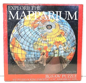 Rompecabezas de 500 piezas - 18"x18" Explora la sala globo Mapparium - Imagen 1 de 5