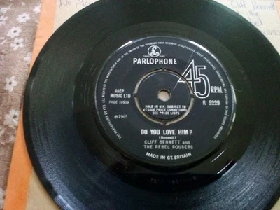 Rockabilly- Cliff Bennett & the Rebel Rousers-45 Record-Do You Love Him? 1965... - Image 1 of 2