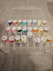 51 Spools of Madeira Rayon Embroidery Thread Multi Colors 200m #40 Labeled Case - Picture 1 of 12
