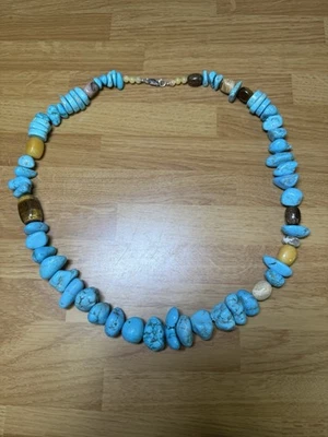 AIL Turquoise Necklace 925 Sterling Silver 30In #22 - Image 1 of 3