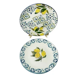 PAPART Handbemalte Zitrone Speiseteller 11" Hergestellt in der Türkei 3er Set - Bild 1 von 8