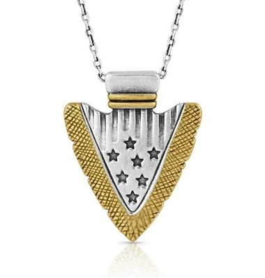 Colar masculino Montana Silversmiths estrela ponta de flecha - Varejo $70 - NOVO - Imagem 1 de 4