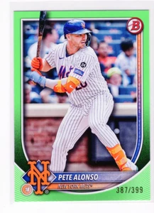 2025 Bowman #56 Pete Alonso Neon Green Paper /399 - NY METS - Bild 1 von 2