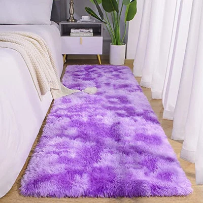  Alfombras suaves arco iris para habitación de niñas de 2x6 pies, alfombras mullidas para dormitorio de niñas,  Foto 1 de 4