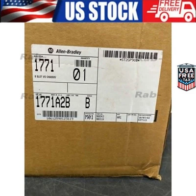 AB 1771-A2B 8 Slot I/O Chassis PLC 1771A2B Allen-Bradley NEW US Free Tax - Image 1 of 3