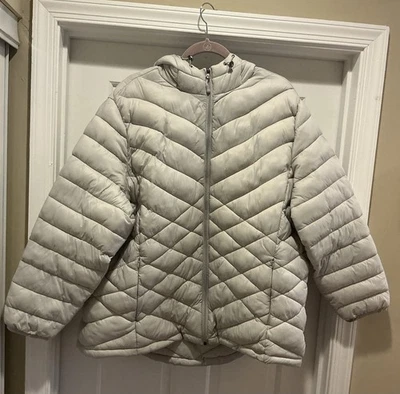 CHAQUETA ABRIGO ZEROXPOSUR Cremallera Completa Damas 3X Gris Claro/Blanco Oscuro Foto 1 de 4