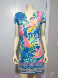 Lilly Pulitzer Sophiletta Dress Women’s XXS Show Stopper Flamingo Print Stretch - Picture 1 of 12