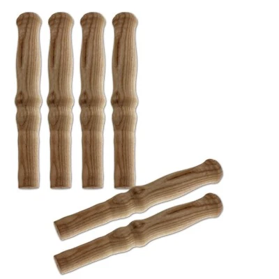6x Holzgriff rund für Schubkarre Schubkarrengriffe Schiebkarrengriffe Holz 25mm - Bild 1 von 2