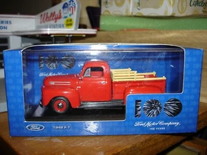 Minichamps 1948 Red Ford F-1 Pickup Truck, 1:43 *NIB* Ford 100 Year Heart & Soul - Picture 1 of 9