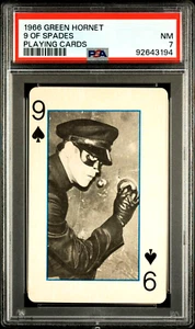 PSA 7 NEAR MINT RARE Bruce Lee KATO 1966 Green Hornet 9 Of Spades Playing Card - Picture 1 of 2