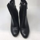 Blondo Womens Size 10m Black Genuine Leather Ankle Boots  Aquaprotect Bootie Euc