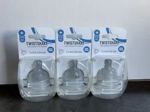 Twistshake Anti Colic Teat 6+m BPA Free 3 Packs, 6 Nipples In Total New - Picture 1 of 2