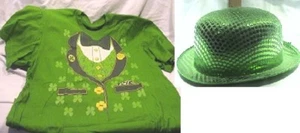 100% Baumwolle "Kiss Me I'm Irish" T-Shirt XL und Mütze - Bild 1 von 7