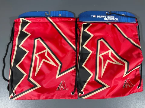 Arizona Diamondbacks MLB Baseball Drawstring Backpack Bag Team Logo - LOT OF 2 Cover