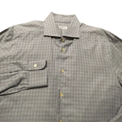 Camisa con botones Kiton LS para hombre talla 17,5/44 multicolor a cuadros moderna Italia usada en excelente estado Foto 1 de 4