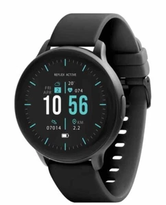 REFLEX ACTIVE S14 Vibrant Black Silicone Strap, Calling And Fitness Smartwatch - Zdjęcie 1 z 7