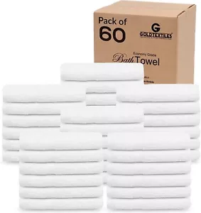 20X40 Cotton Blend Economy Bath Towels Bulk Pack Multipurpose Salons Gyms Hotels - Picture 1 of 34