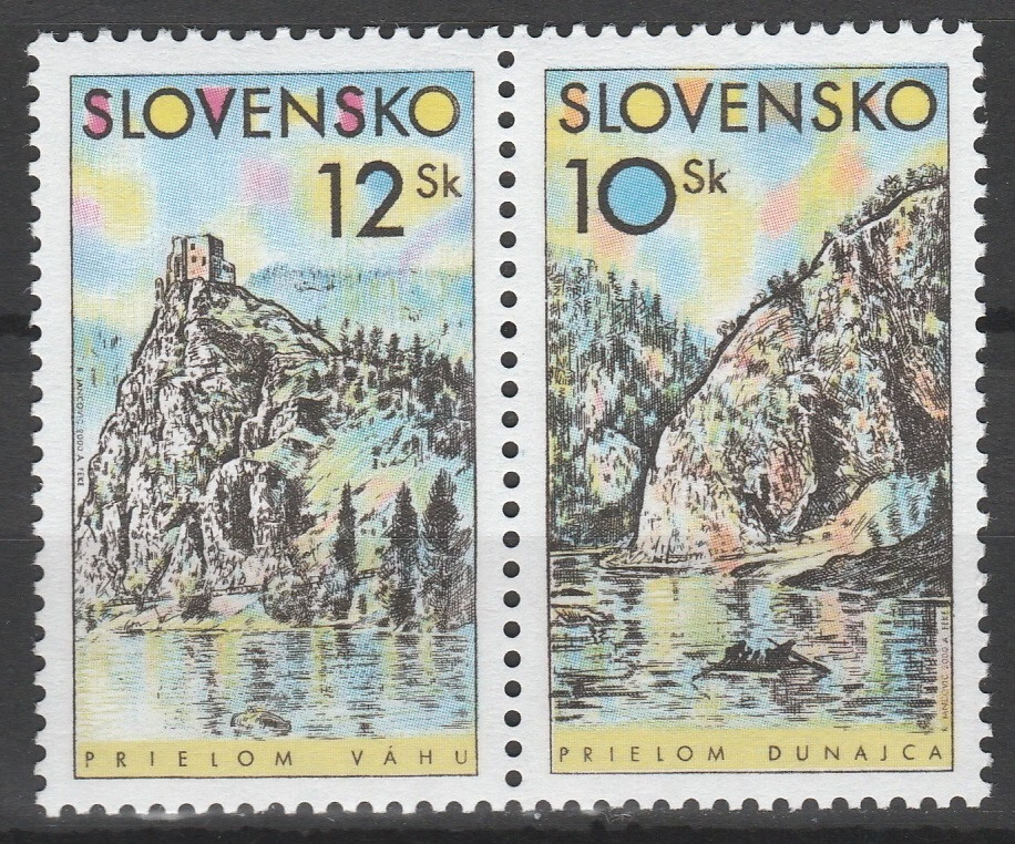 Slovakia 2000 Nature, Rivers 2 MNH stamps - Image 1 of 1