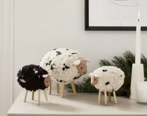 West Elm Felt Sheep Objects Real Wool home decoration w/ Tag - Picture 1 of 4