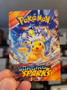 Pokémon TCG Pikachu Surging Sparks Prerelease Trainer Tips Card NM/M - Picture 1 of 1
