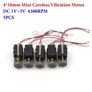 5PCS 4x10mm DC 1.5V~3V Micro Mini Coreless Vibrating Vibrator Vibration DC Motor - Picture 1 of 5
